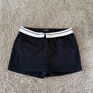 Wild Fable Black Mini Skirt with White Trim